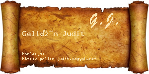 Gellén Judit névjegykártya
