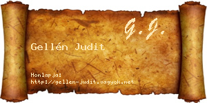 Gellén Judit névjegykártya